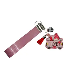 Pink Gnome Hope Truck Keychain and Wristlet