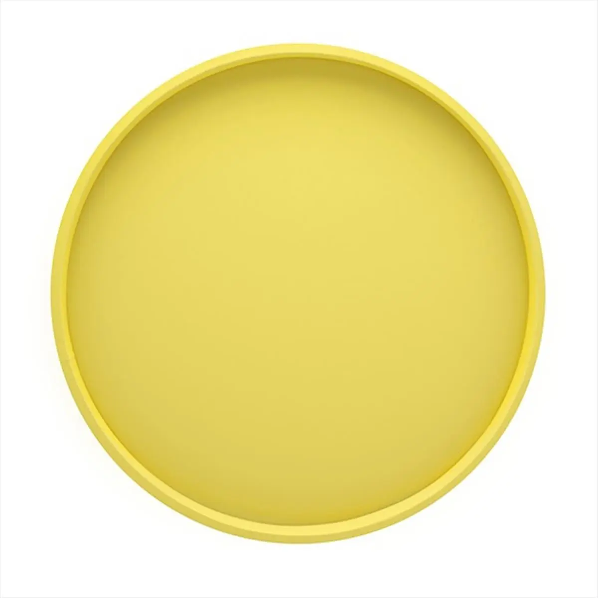 Kraftware 13930 B.C. Lemon 14-in Round Plates, Indoor/Outdoor Serving Tray for Entertaining, Fun Colors, Bartender's Choice Kitchenware