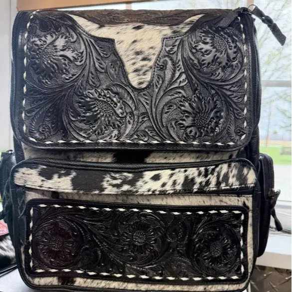 Black tooled longhorn 1