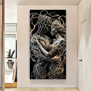 1 piece framed canvas painting, large canvas art, modern wooden wall painting, modern canvas poster for living room, suitable for decoration in living room, bedroom office.