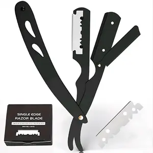 Professional Straight Edge Razor for Men – Close Shave Shavette for Beard Shaping & Barber-Style Grooming