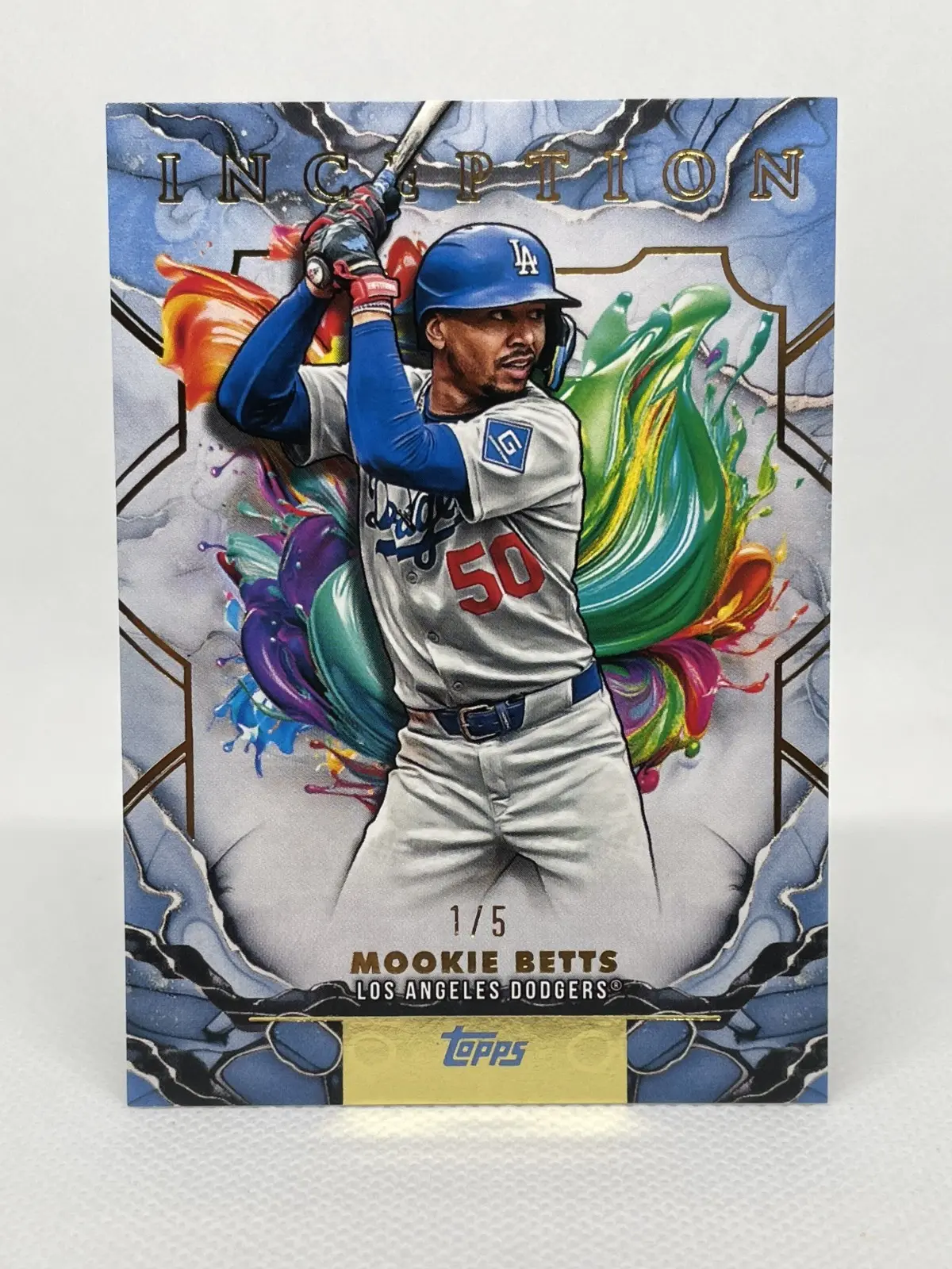 2025 Topps Inception Mookie Betts Sky Blue /5 Color Match, 1st on Print DODGERS!