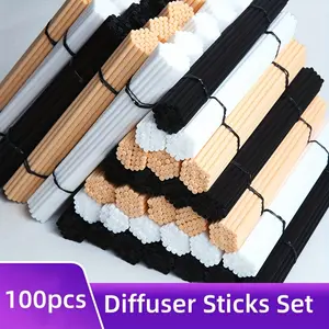 100pcs Reed Diffuser Sticks Set, Aromatherapy Scent Diffuser, Long-Lasting Fragrance, Calming Home Fragrance, Essential Oil Compatible, Home Decor Gift, Perfect for Christmas & Halloween