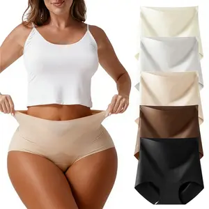 David Archy High Waist Seamless Underwear 5-Pack-Silky Soft & No Show Daily Comfort Full Coverage Briefs for Everyday Comfort Panties Christmas gift