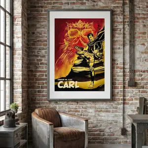 Carl and Princess Donut Archival Ink Poster No Frame, Fantasy Dungeon Book Inspired Wall Art, Adventure Cat Companion Print, Book Lover Gift Poster