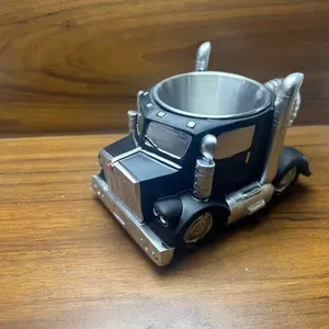 Handmade Truck Resin Coffee Cup - Drinkware, Vintage Classic Car Style, High-End Niche Desktop Ornament, Ideal Birthday & Festival Gift for Car Lovers & Friends