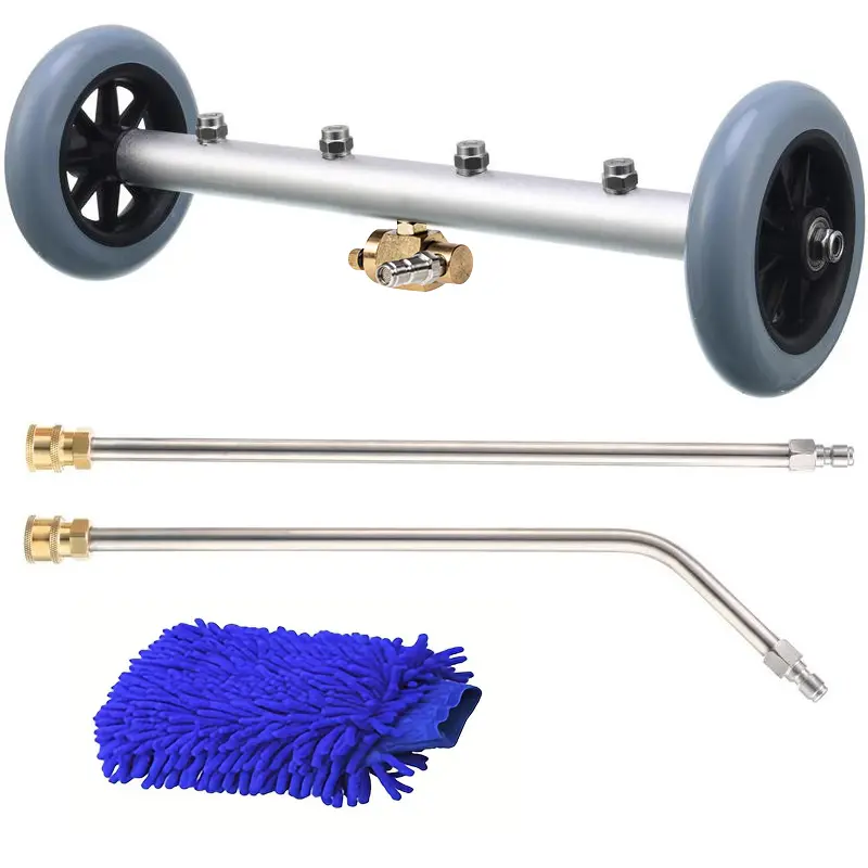 Outdoor High-Pressure Hydraulic Power Washer, Efficient Car Chassis Clean & Garden Ground Wash Tool, Underbody Cleaning Equipment with Straight Extension Wand, Adjustable Connector, 1/4 Quick Connect, Christmas Gift, Pressure Washer, Efficient Cleaning