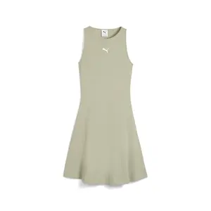 PUMA Womens Wardrobe Essentials Ribbed Dress Casual Casual - Green