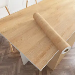 PVC Oil-Proof Wood Grain Sticker, Self-Adhesive Waterproof Vinyl Film for Kitchen Counter Top & Furniture, Easy DIY Application, Self Adhesive Wallpaper, Peel and Stick Wallpaper Designs