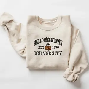 Embroidered Spooky Season Sweatshirt - Fall Halloweentown University Sweatshirt