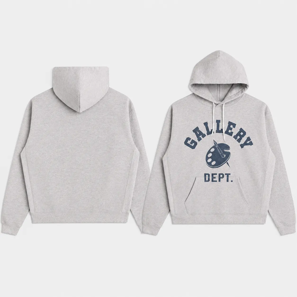 Gallery Dept. Men’s Graphic Pullover Hoodie, Art Palette Print Streetwear Sweatshirt, Casual Long Sleeve Hoodie with Kangaroo Pocket