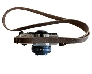 The Wildwood - Slim Tree Stamped Genuine Leather Camera Strap