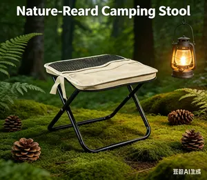 Portable Folding Stool Lightweight Outdoor Seat for Camping Hiking Fishing Travel Picnic Beach Backpacking Heavy Duty Compact Chair