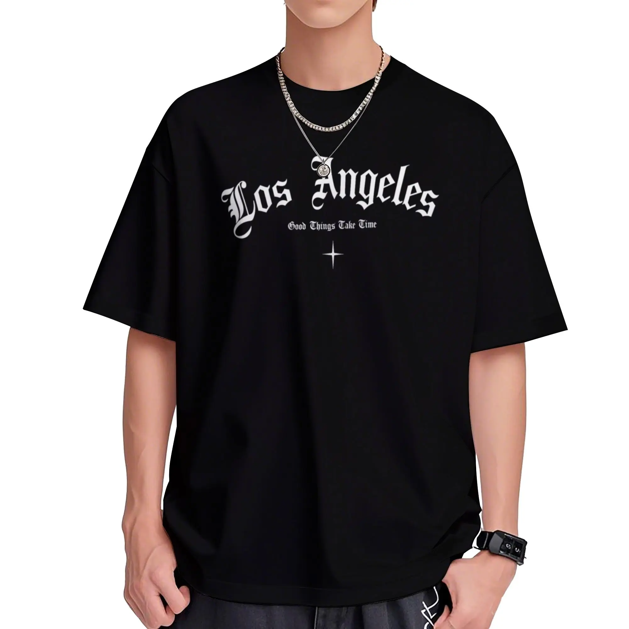 Men's T-Shirt Base Layer Summer Clothing Casual Menswear