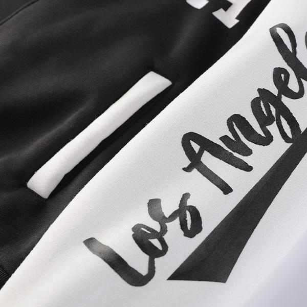 LA-Inspired Varsity Jacket for Men - "Slow Down" Graphic, Trendy Baseball Coat