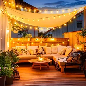 Solar LED Bubble Light String, Solar Crystal Ball, Outdoor Solar Lamp, 8 Lighting Modes, Garden Lantern, Party Decor