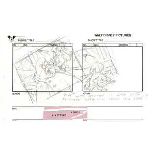 Chip n Dale Rescue Rangers Original Production Animation Storyboard Walt Disney FIRST EPISODE 1988 A140