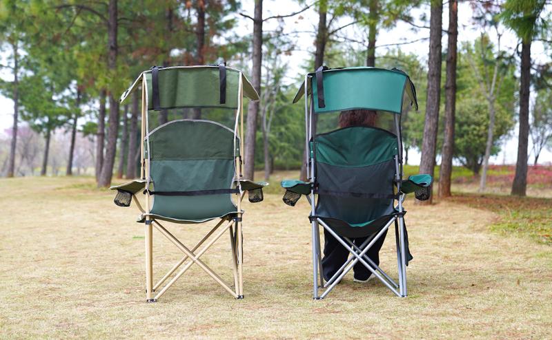 New Upgrade Wide lawn chair, camping chair with foldable sunshade, suitable for beach camping, foldable outdoor fishing/sports | Comes with two cup holders and storage bag New Upgrade Wide lawn chair, camping chair with foldable sunshade, suitable for beach camping, foldable outdoor fishing/sports | Comes with two cup holders and storage bag