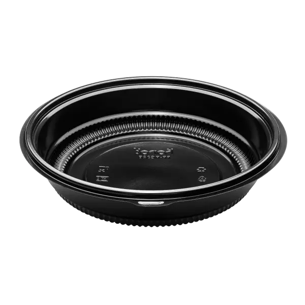 [150 ct] 32 oz PP Round Microwaveable Container, Black
