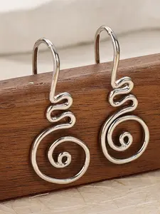 Vintage Minimalist Copper Hollow Earrings, Creative Daily Party Accessories, Women's Gift, Elegant Style, Plain Pattern, All Seasons