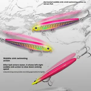 SIUATIONA Poison Fang Sinking Pencil Ultra Long Range Throwing Trembling Sinking with Noise Beads Fake Bait Boosted Bass Freshwater Sea Fishing Roadbait