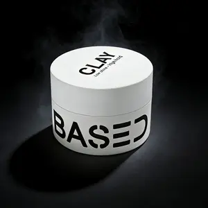 BASED Hair Clay - Strong Hold Matte Finish 3oz Jar Non-Toxic Shea Butter Beeswax Essential Clays
