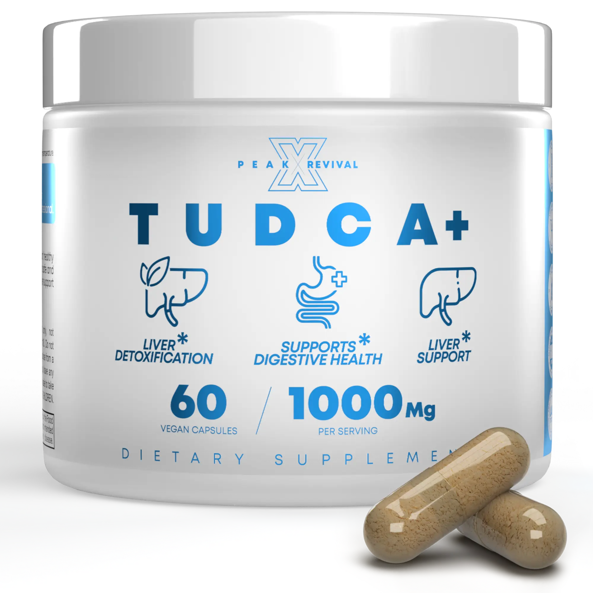 Tudca+ Supplement 1000mg Per Serving Support Liver Digestive Health Dietary