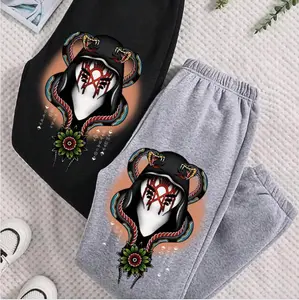 Sleep Token Graphic Sweatpants, Rock Band Graphic Streetwear Joggers, Tour Sleep Token Pants For Fans, Casual Pants, All Seasons Lightweight Cotton Polyester Tapered Fit