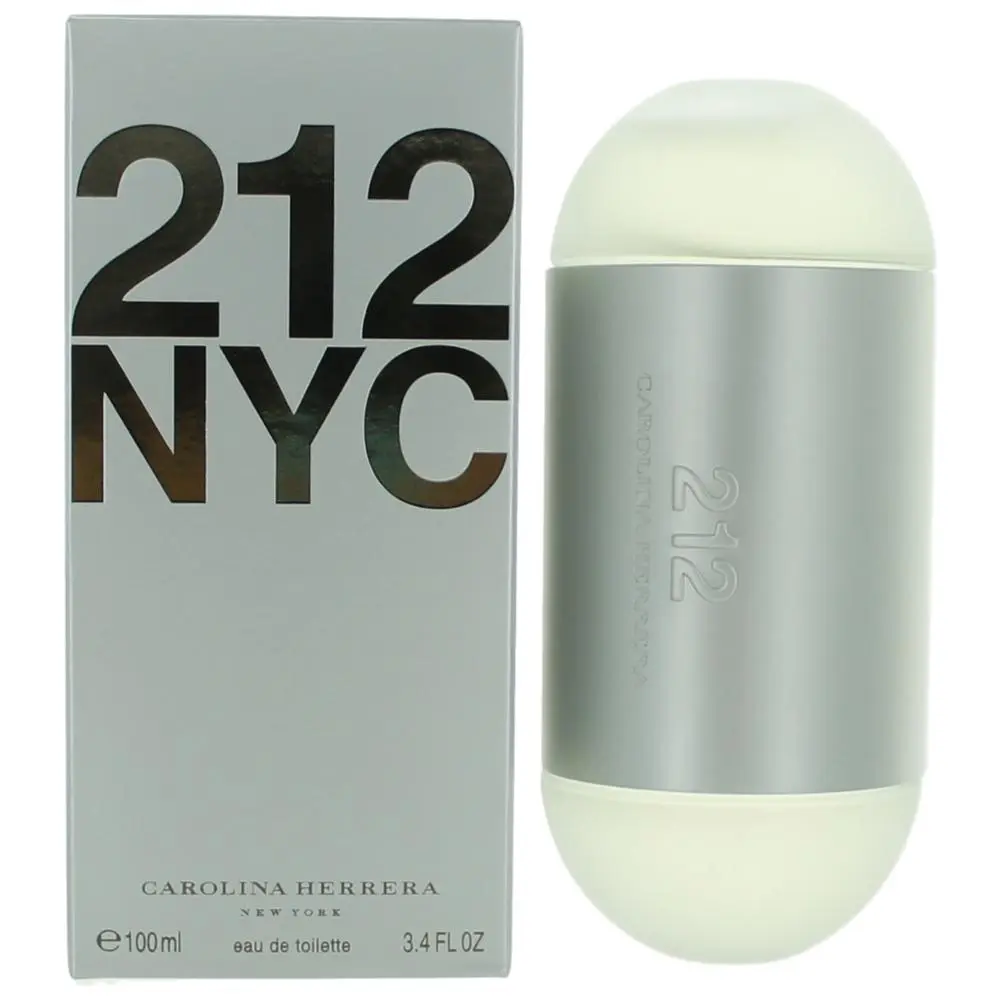 Women's 212 Eau De Toilette Spray by Carolina Herrera - 3.3 fl oz Spray Bottle (3 to 3.9 fl oz Size), Modern Aroma, 212 NYC Logo, Minimalist Box, Contains Neither Harmful Additives, Yes to Premium Fragrance Quality