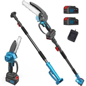 2-in-1 Lightweight Brushless Cordless Pole , 6 Inch Mini  Tree Trimmer with 2x20V 4Ah , Portable Branch  for Tree Pruning &