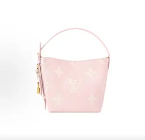 Pre-owned Louis Vuitton All In BB Bucket Bag, Monogram Canvas with Gold Hardware, Adjustable Strap, Cowhide Leather Trim, Women's Handbag, Sakura Pink
