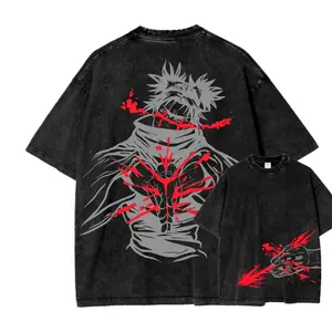 A vintage washed Jujutsu Kaisen CHOSO T-shirt in a Harajuku street