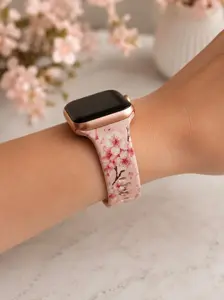 Cherry Blossom Floral Smart Watch Band – Pink Spring Strap for Women