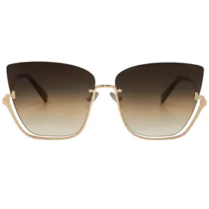 Vixen - Oversized Metal Cateye Sunglasses Vixen - Oversized Metal Cateye Sunglasses