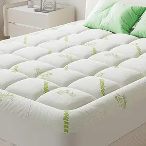 Ultra Soft Mattress Topper, Viscose Derived from Bamboo, Thick Pillow Top Mattress Pad with Deep Pockets, Soft Topper for Back Pain Relief, Breathable Cooling Material for Hot Sleepers