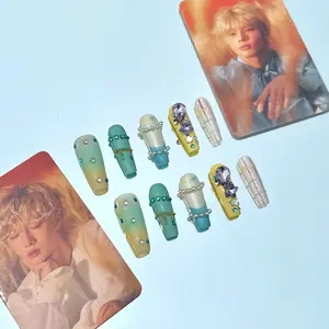 RosePop | TXT-Inspired Press-On Nails (Premium Coffin)