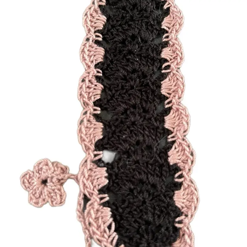 Handmade Crocheted Bookmark - Soft Yarn, Snug Fit, Versatile for Book Lovers & Aesthetic Readers, Unique Craftsmanship