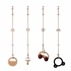 X-SRT42 Toy Straps for Baby Toy Safety Straps Silicone High Chair Toys Straps Toddler Bottle Straps for Strollers, High Chair, Cribs, Car Seat, Stroller Accessories, Baby Pacifier Clip-Shifting sand