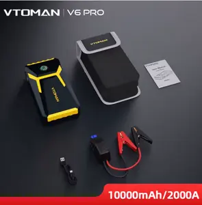 VTOMAN V6 Pro Car Jump Starter Power Bank 2000A Car Battery Charger Auto Emergency Booster Starting Device Jump Starter