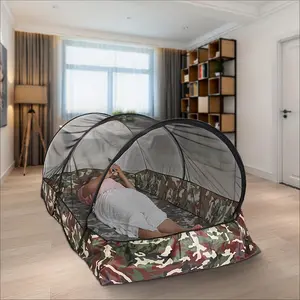 1pc Classic Camo Mosquito Net Outdoor Camping Insect Repellent Tent Ideal For BBQ