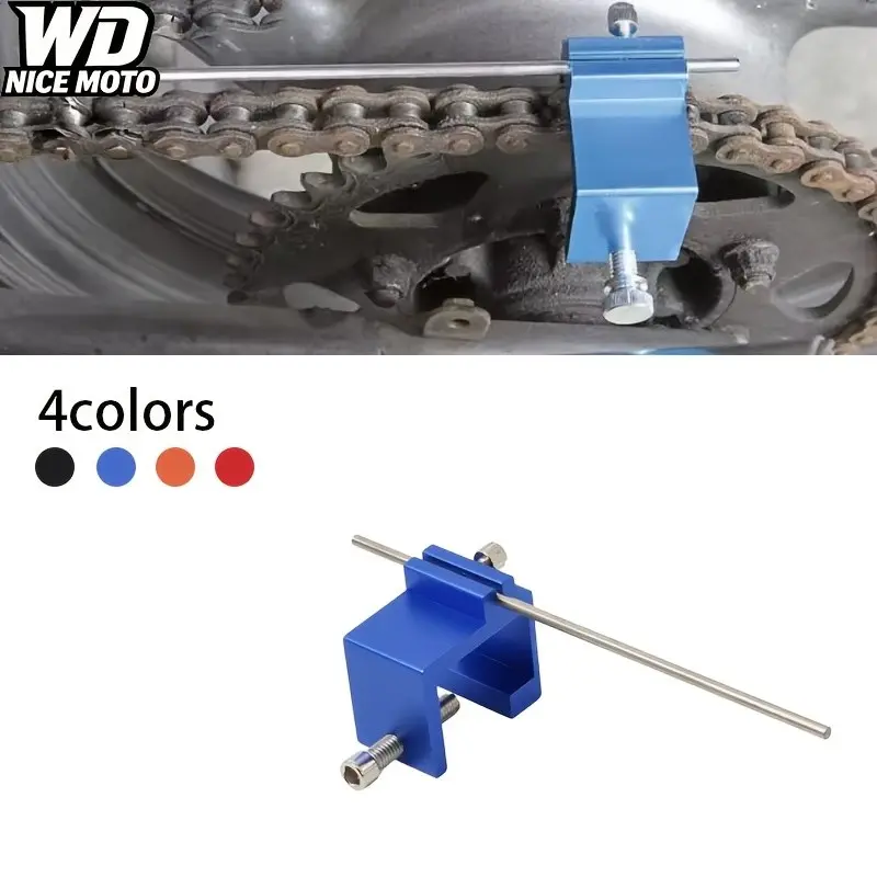 WD NICE MOTO Universal Motorcycle Chain Alignment Tool, Aluminium Alloy Sprocket Chain Adjusting Tool, Compatible with Ktm Honda Yamaha Kawasaki Suzuki