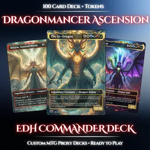 Dragonmancer Ascension | EDH Commander 100 Card Deck + Tokens | Custom MTG Proxy