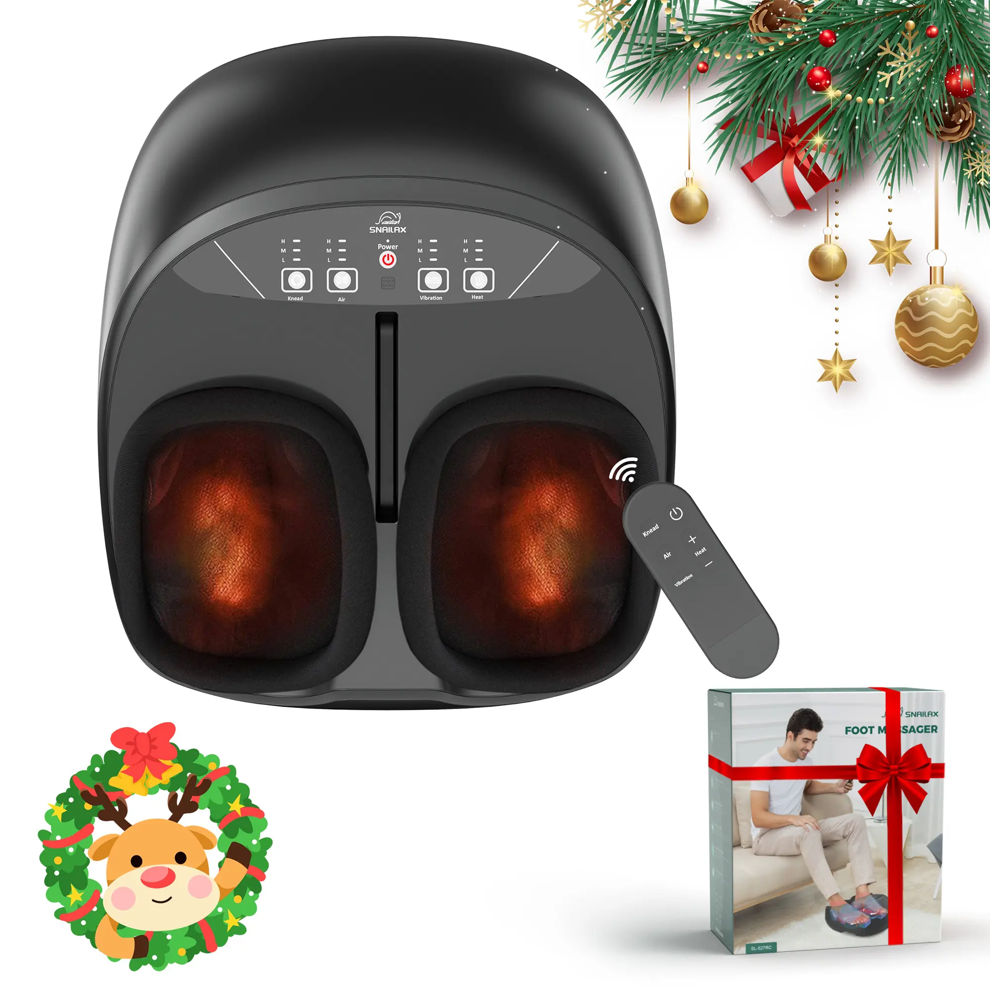 Snailax Foot Massager with Heat, Remote Control, Shiatsu Heated Foot Massager Machine with Deep Kneading, Rolling, Compression, Vibration, Size 13 - TikTok Shop Snailax Foot Massager with Heat, Remote Control, Shiatsu Heated Foot Massager Machine with Deep Kneading, Rolling, Compression, Vibration, Size 13 - TikTok Shop