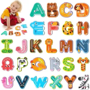 Magnetic Letters for Toddlers 1-3, 26PCS Cute Animal Alphabet Magnets Letters Learning Toys for Toddlers 1-3 Uppercase ABC Magnets for Refrigerator Best Gifts for Birthday Christmas Stocking Stuffers