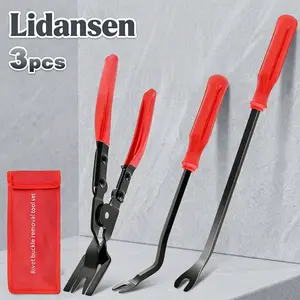 3 Pcs Auto Clip Pliers Set and Fastener Remover, Car Trim Rivet Removal Pry Tool Repair Kit with Storage Bag for Automotive Door Panel-YY1