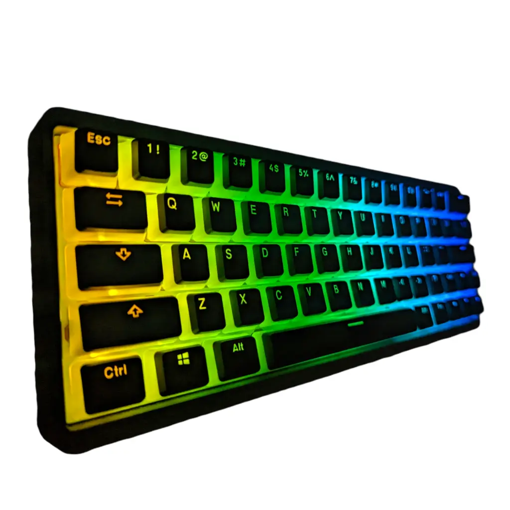 Shine Through Black PBT Keycap Set (61/78/87/96/100/104/108)