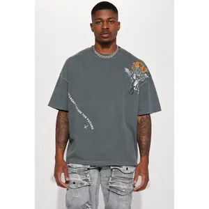 Stay United Oversized Short Sleeve Tee - Grey