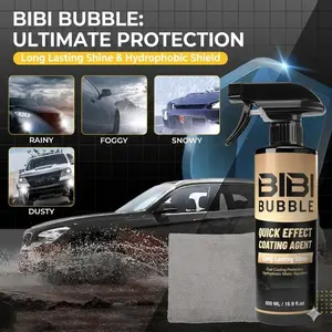 BIBI-BUBBLE 500ML Coating Agent -DY- Nano Ceramic Car Spray Wax, Hydrophobic Paint Sealant & High Gloss Detailer