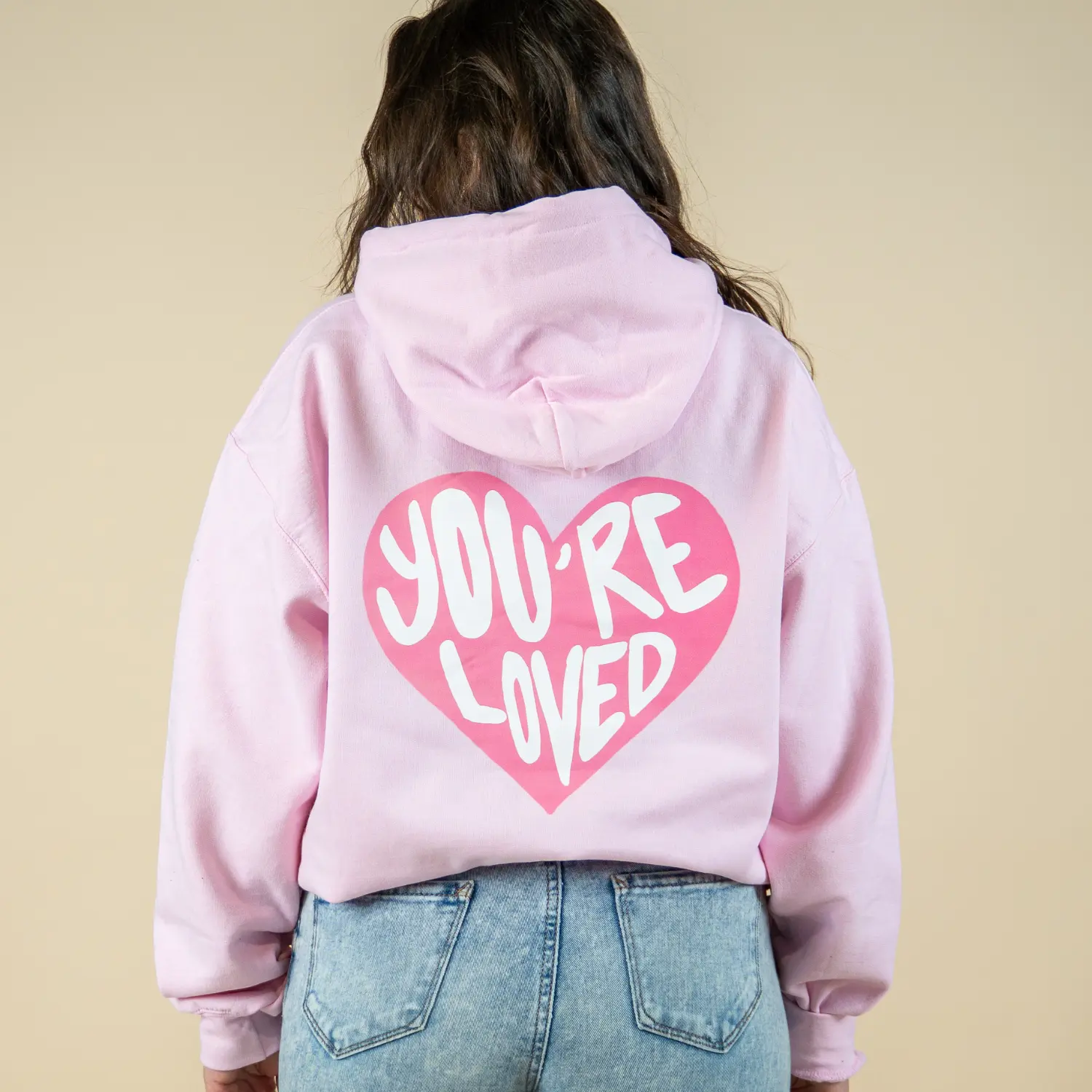 SAD Stay Another Day PINK HEART 2026 Exclusive You're Loved Mental Health Awareness Valentines Day Unisex Hoodie for Men & Women