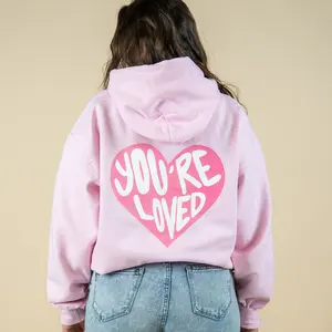 SAD Stay Another Day PINK HEART 2026 Exclusive You're Loved Mental Health Awareness Valentines Day Unisex Hoodie for Men & Women